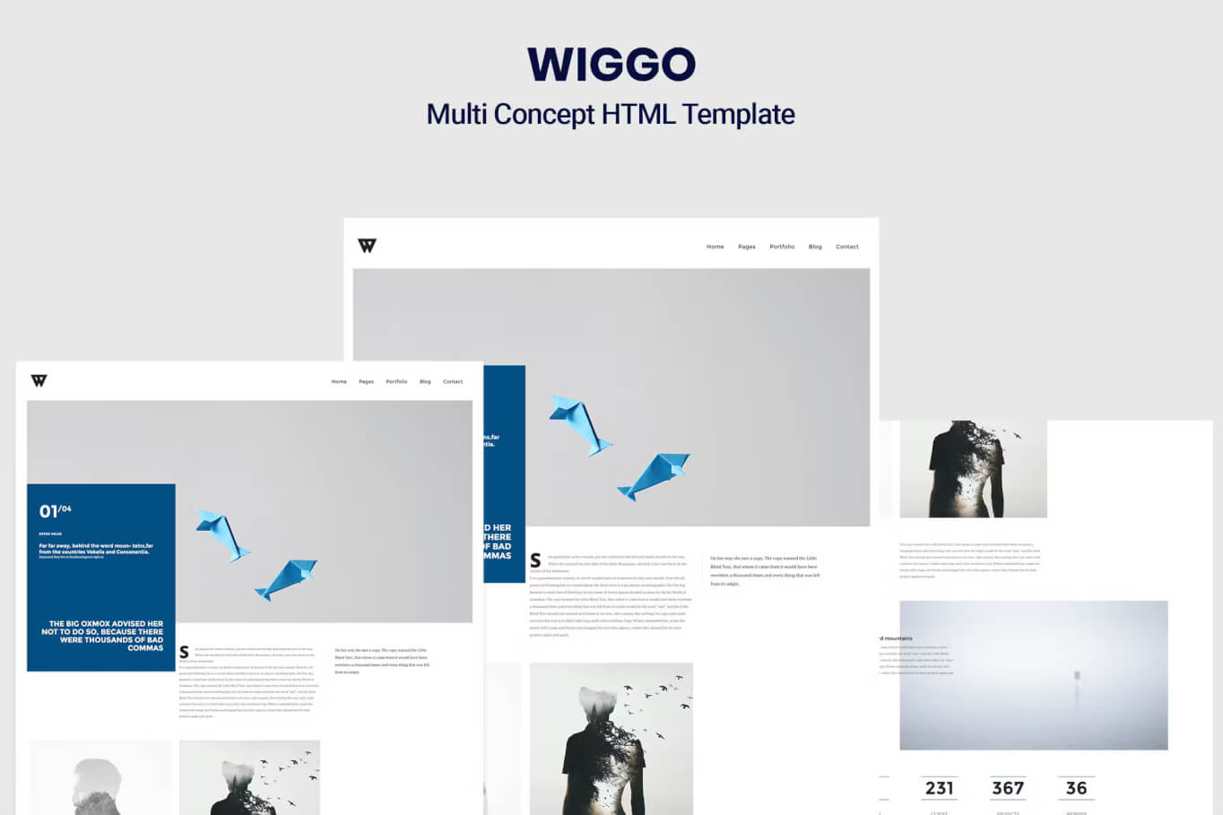 Wiggo - 多概念 HTML 模板
