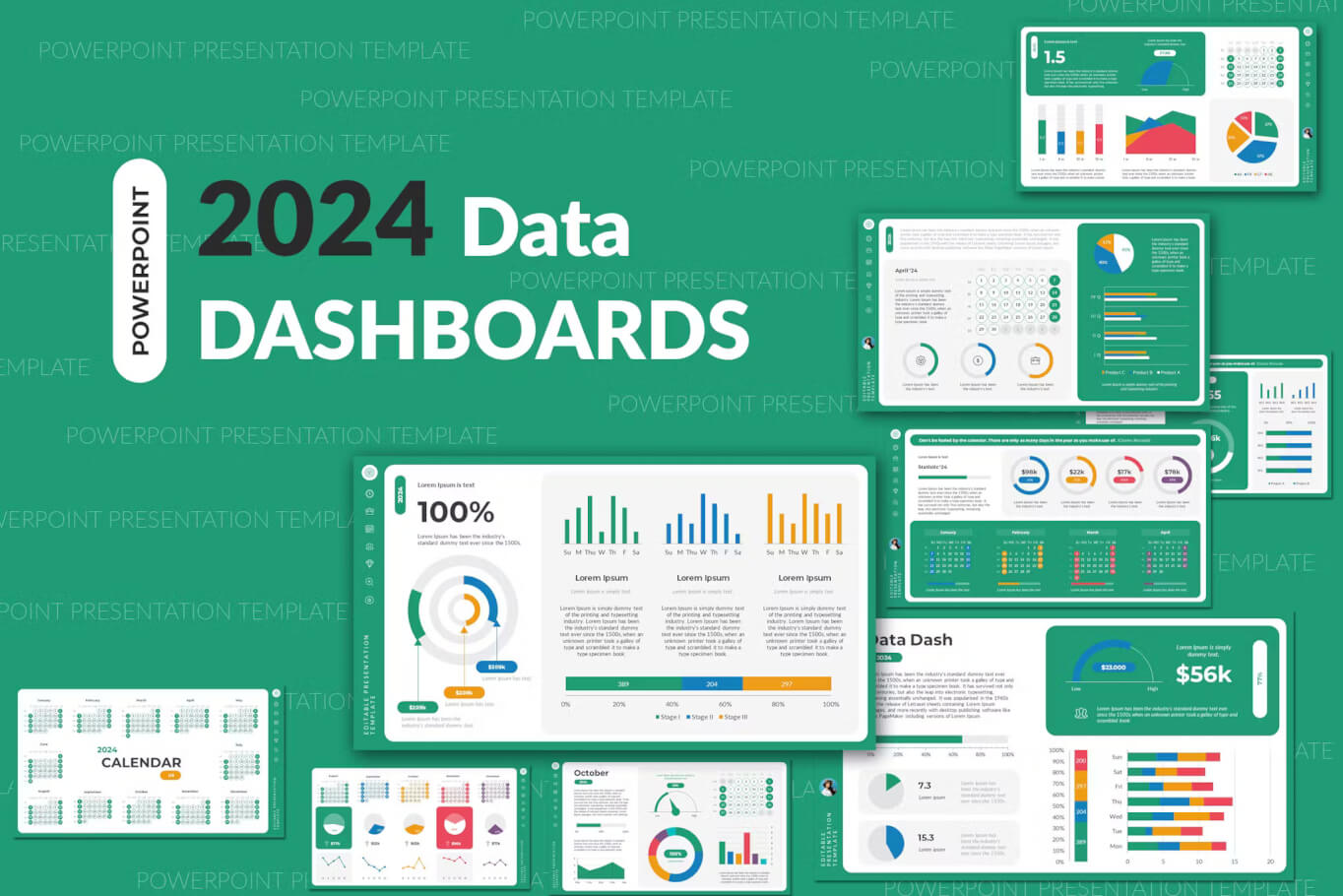 2024年数据仪表板PowerPoint模板