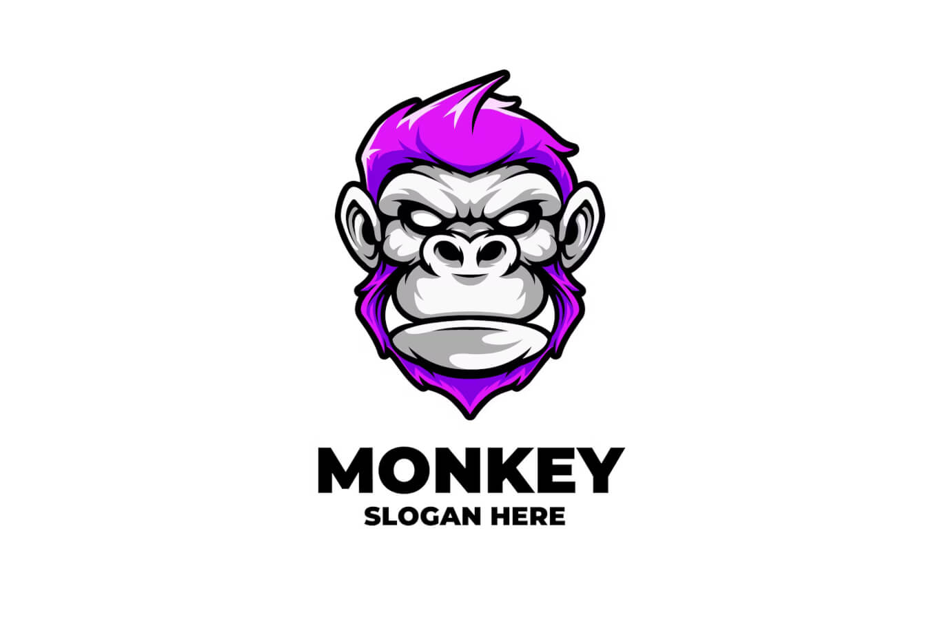 猴子吉祥物标志设计