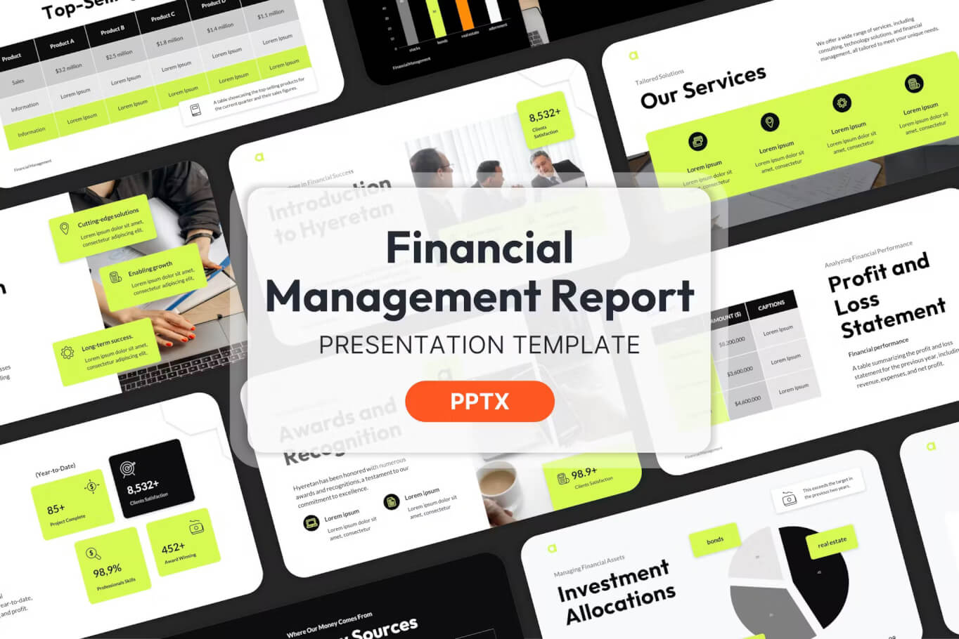 财务管理报告 - Powerpoint 模板