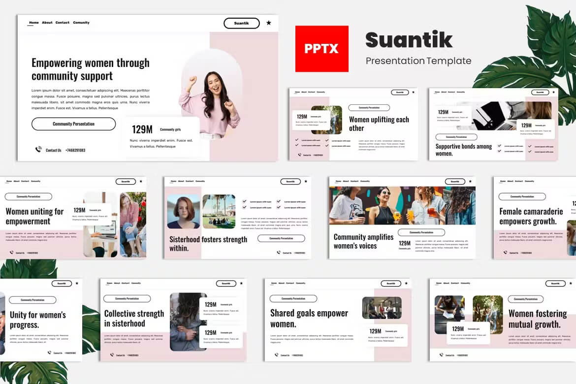 Suantik-美容院Powerpoint模板