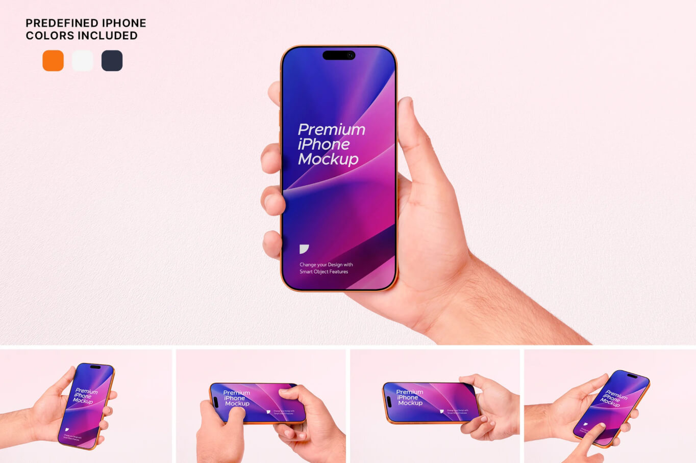 手持 iPhone 模型样机