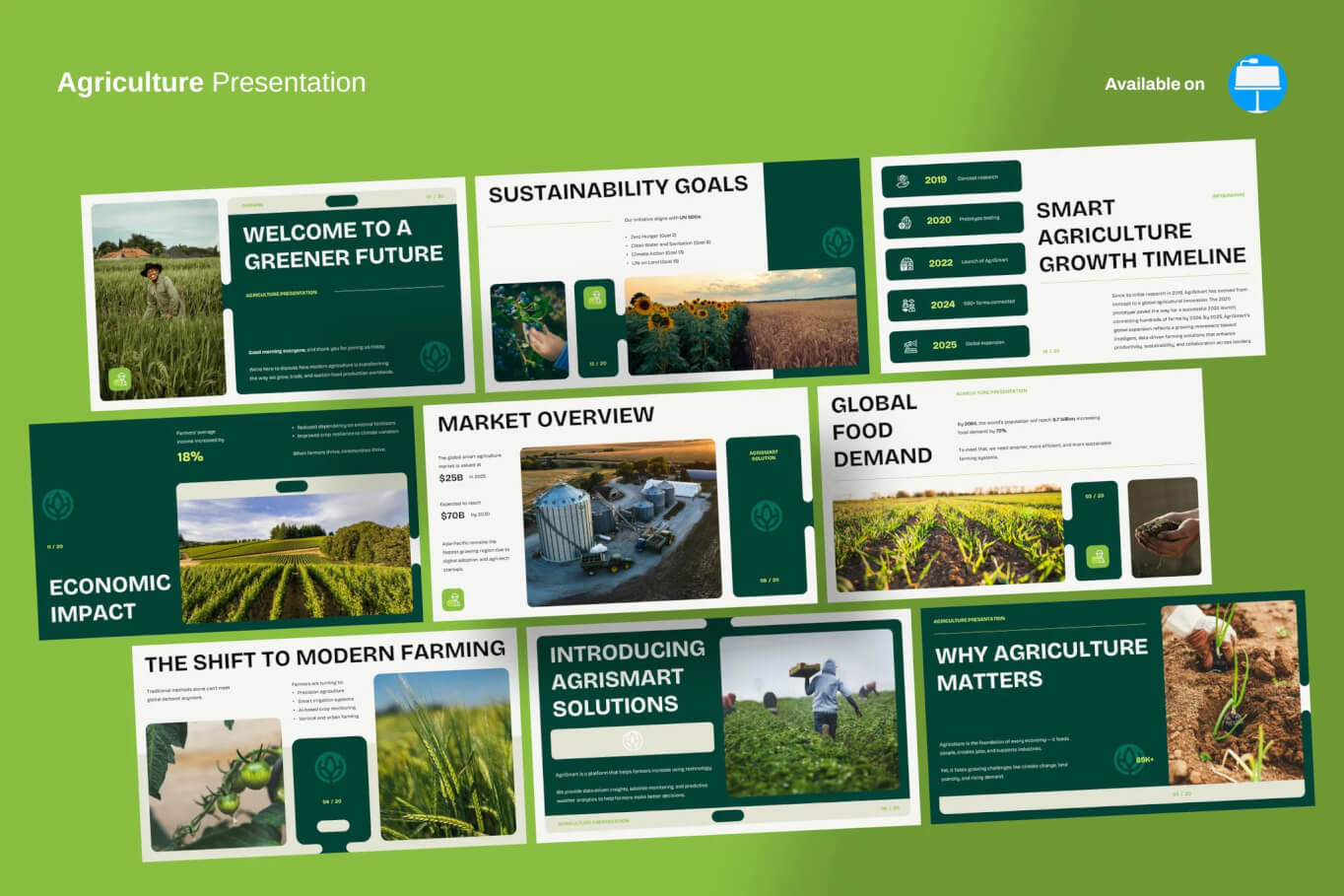 农业主题演讲Keynote模板