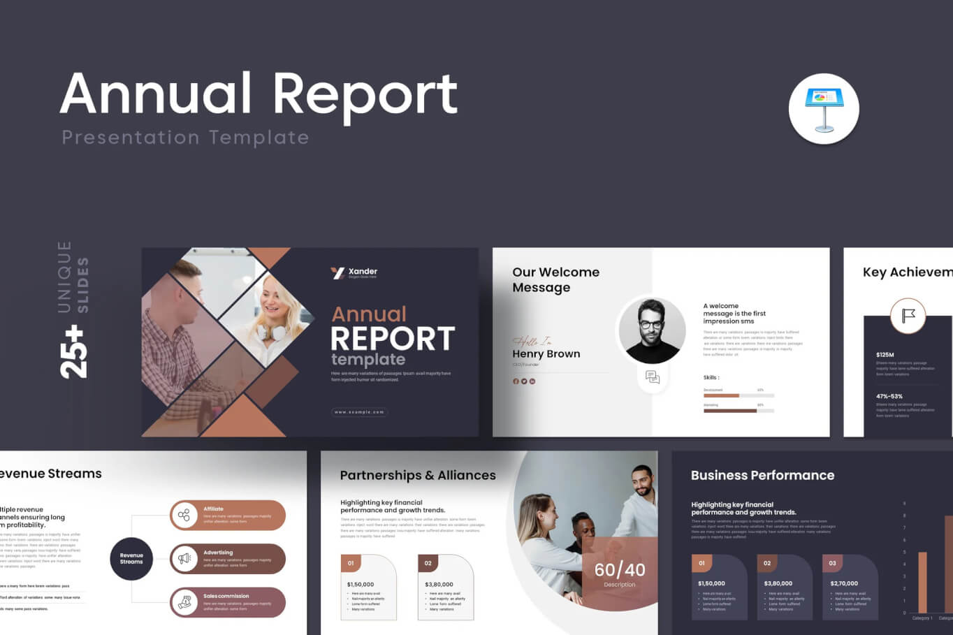 年度商业报告主题演讲Keynote模板