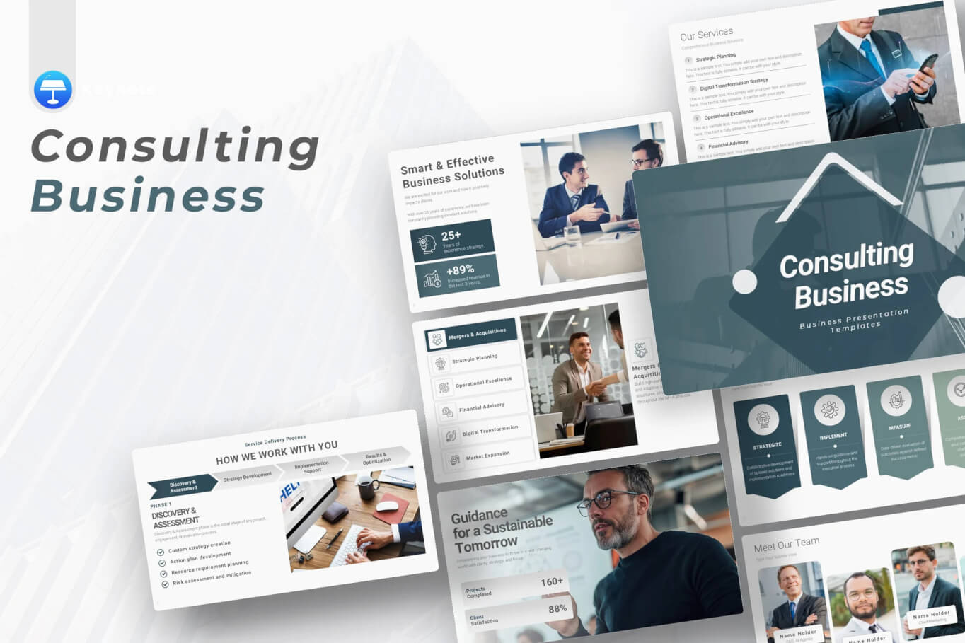 商业咨询演示文稿的 Keynote 模板