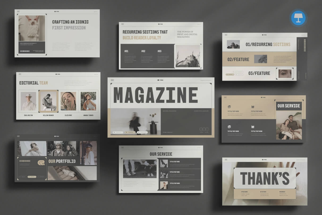 杂志主题演讲 Keynote 模板